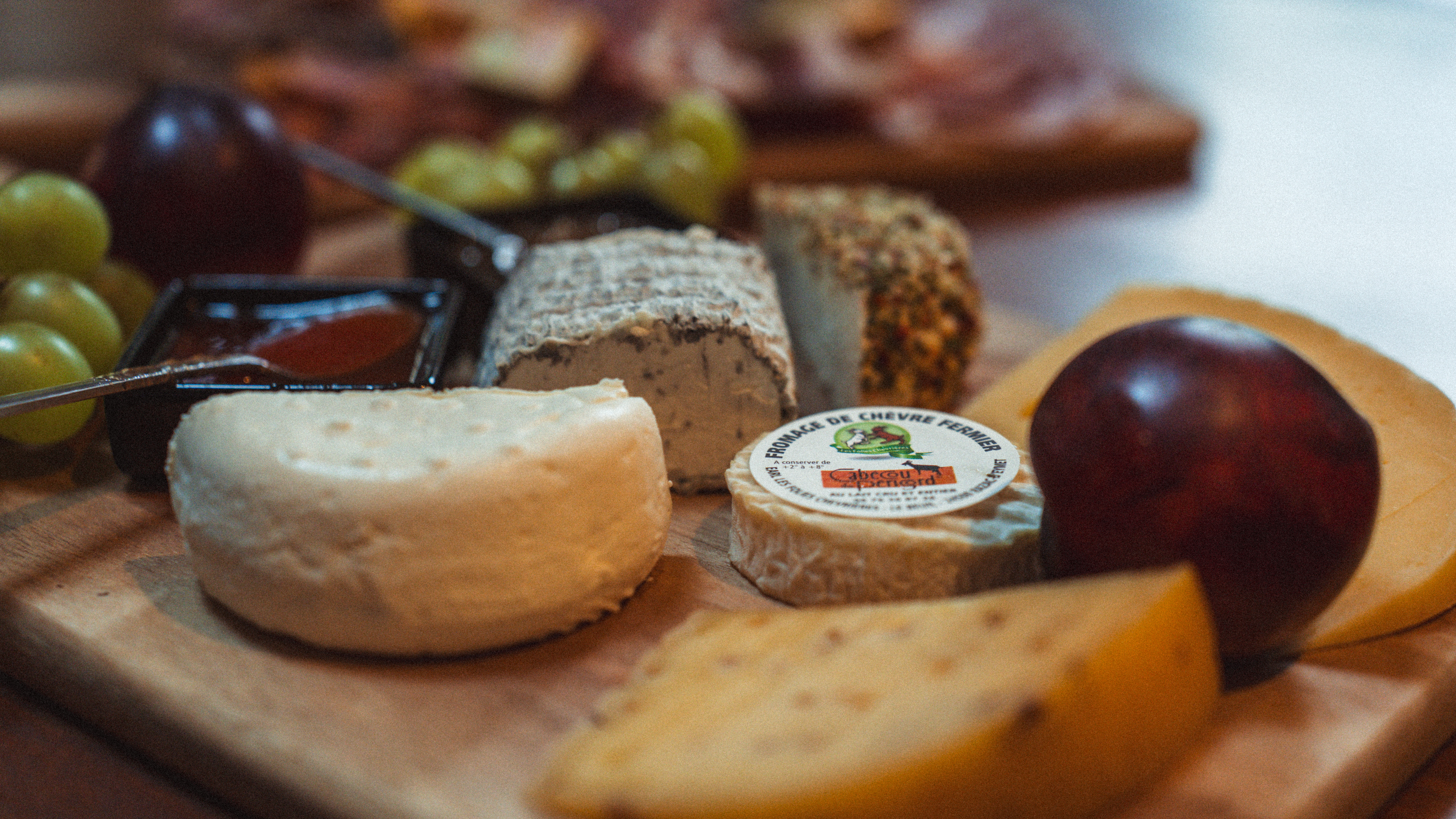 Planche de fromages proposée au Manoir